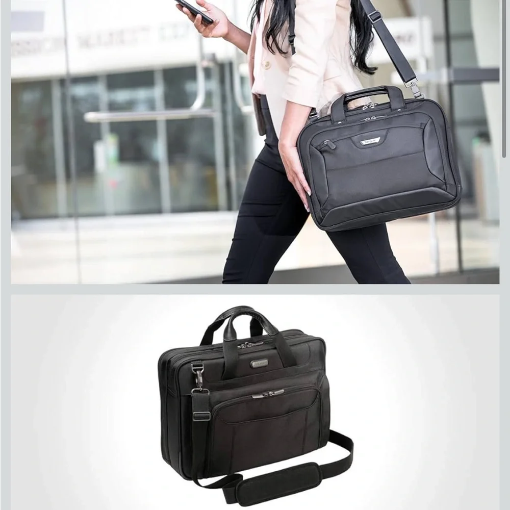 Targus Corporate Traveler Black Laptop Briefcase Bag —14-Inch